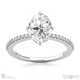 Hidden Halo Oval Lab Grown Diamond Cat Claw Engagement Ring White Gold