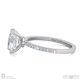 natural diamond oval hidden halo four claw engagement ring white gold with 9k white gold metal and oval shape diamond