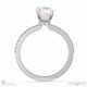 hidden halo oval natural diamond 4 claw engagement ring white gold with 18k white gold metal and oval shape diamond