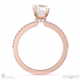 natural diamond hidden halo four claw oval engagement ring rose gold with 18k rose gold metal and oval shape diamond