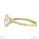 natural diamond oval hidden halo four claw engagement ring yellow gold with 9k yellow gold metal and oval shape diamond