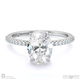 natural diamond oval hidden halo four claw engagement ring white gold with 9k white gold metal and oval shape diamond