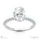 hidden halo oval natural diamond 4 claw engagement ring white gold with 18k white gold metal and oval shape diamond