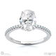 natural diamond oval hidden halo four claw engagement ring white gold with 9k white gold metal and oval shape diamond
