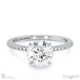 lab grown diamond round cut 4 claw engagement ring white gold with 9k white gold metal and round shape diamond