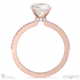 natural diamond hidden halo four claw round engagement ring rose gold with 9k rose gold metal and round shape diamond