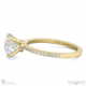 natural diamond round cut 4 claw engagement ring yellow gold with 18k yellow gold metal and round shape diamond