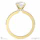 natural diamond round cut 4 claw engagement ring yellow gold with 18k yellow gold metal and round shape diamond