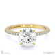 natural diamond round cut 4 claw engagement ring yellow gold with 18k yellow gold metal and round shape diamond