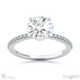 lab grown diamond round cut 4 claw engagement ring white gold with 9k white gold metal and round shape diamond