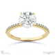 natural diamond round cut 4 claw engagement ring yellow gold with 18k yellow gold metal and round shape diamond