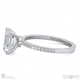 emerald cut hidden halo natural diamond engagement ring white gold with 9k white gold metal and emerald shape diamond