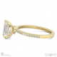 natural diamond emerald cut 4 claw engagement ring yellow gold with 9k yellow gold metal and emerald shape diamond