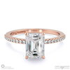 Natural Diamond Emerald Cut 4 Claw Engagement Ring White Gold