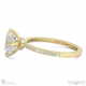 sophisticated four cross claw emerald natural diamond engagement ring yellow gold with 18k yellow gold metal and emerald shape diamond