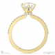 sophisticated four cross claw emerald natural diamond engagement ring yellow gold with 18k yellow gold metal and emerald shape diamond