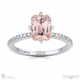pink natural diamond low hidden halo emerald cut cross claws engagement ring white gold with 18k white gold metal and emerald shape diamond