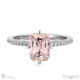 pink natural diamond low hidden halo emerald cut cross claws engagement ring white gold with 18k white gold metal and emerald shape diamond