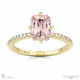 pink natural diamond low hidden halo emerald cut cross claws engagement ring yellow gold with 18k yellow gold metal and emerald shape diamond