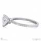 Cupid’s Heart Lab Grown Diamond Engagement Ring White Gold With Lab Grown Diamond Pavé Side Stones