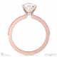 hidden halo heart lab grown diamond 4 claw engagement ring rose gold with 9k rose gold metal and heart shape diamond
