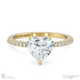 cupid’s heart lab grown diamond engagement ring yellow gold with diamond side stones with 9k yellow gold metal and heart shape diamond