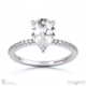 pear cut hidden halo lab grown diamond engagement ring white gold with 9k white gold metal and pear shape diamond