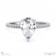 pear cut hidden halo lab grown diamond engagement ring white gold with 9k white gold metal and pear shape diamond