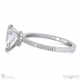 pear cut hidden halo lab grown diamond engagement ring white gold with 9k white gold metal and pear shape diamond