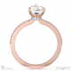 lab grown diamond hidden halo four claw pear engagement ring rose gold with 9k rose gold metal and pear shape diamond