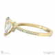 natural diamond pear cut 4 claw engagement ring yellow gold with 9k yellow gold metal and pear shape diamond