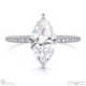 lab grown diamond hidden halo four claw marquise engagement ring white gold with 9k white gold metal and marquise shape diamond