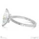 lab grown diamond hidden halo four claw marquise engagement ring white gold with 9k white gold metal and marquise shape diamond