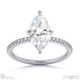 lab grown diamond hidden halo four claw marquise engagement ring white gold with 9k white gold metal and marquise shape diamond
