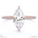 lab grown diamond hidden halo four claw marquise engagement ring rose gold with 9k rose gold metal and marquise shape diamond