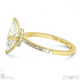 hidden halo marquise lab grown diamond 4 claw engagement ring yellow gold with 18k yellow gold metal and marquise shape diamond