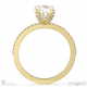 pavé natural diamond covered four-claw semi-hidden halo oval natural diamond engagement ring yellow gold with 9k yellow gold metal and oval shape diamond