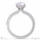 lab grown diamond 4 claw double hidden halo side stones engagement ring white gold with 9k white gold metal and round shape diamond