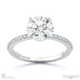 lab grown diamond 4 claw double hidden halo side stones engagement ring white gold with 9k white gold metal and round shape diamond