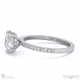 lab grown diamond round cut hidden halo side stones engagement ring white gold with 9k white gold metal and round shape diamond