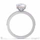lab grown diamond round cut hidden halo side stones engagement ring white gold with 9k white gold metal and round shape diamond