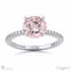 pink natural diamond hidden halo round side stone engagement ring white gold with 9k white gold metal and round shape diamond