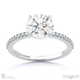 lab grown diamond round cut hidden halo side stones engagement ring white gold with 9k white gold metal and round shape diamond