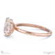natural diamond oval cut hidden halo engagement ring rose gold with 18k rose gold metal and oval shape diamond