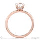 lab grown diamond oval cut hidden halo engagement ring rose gold with 18k rose gold metal and oval shape diamond