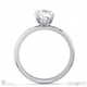 Moissanite Hidden Halo Oval Engagement Ring On Half-Rounded White Gold Band
