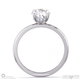 hidden halo oval natural diamond engagement ring on half-rounded white gold band with 9k white gold metal and oval shape diamond