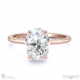 natural diamond oval cut hidden halo engagement ring rose gold with 18k rose gold metal and oval shape diamond