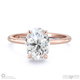 lab grown diamond oval cut hidden halo engagement ring rose gold with 18k rose gold metal and oval shape diamond