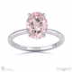 pink natural diamond oval cut hidden halo engagement ring white gold with 18k white gold metal and oval shape diamond